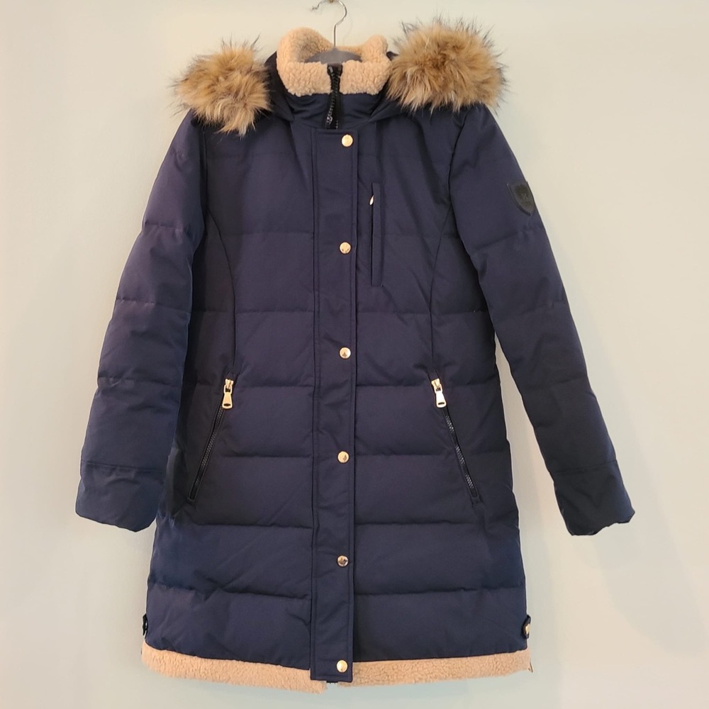 Vince Camuto Black and Yellow Parka